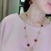 wsxc1728932694674_8.jpg CNC版本 ☀️Van Cleef &Arpels 梵克雅宝红玛瑙镭雕四叶草耳拍耳环耳钉 ☀
