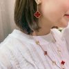 wsxc1728932695708_4.jpg CNC版本 ☀️Van Cleef &Arpels 梵克雅宝红玛瑙镭雕四叶草耳拍耳环耳钉 ☀