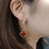 wsxc1728932695821_6.jpg CNC版本 ☀️Van Cleef &Arpels 梵克雅宝红玛瑙镭雕四叶草耳拍耳环耳钉 ☀