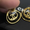 ☀️☑️ 香奈儿c1双c金色简约镂空耳钉耳环 ☀️
