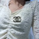 ☀️☑️ 香奈儿双c黑皮绳胸针 ☀️