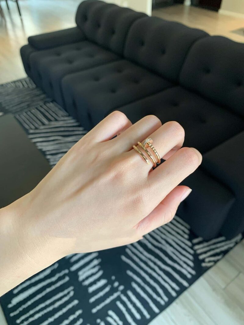 新品 ☀卡地亚Cartier三圈钉子戒指 ☀ - Image 14