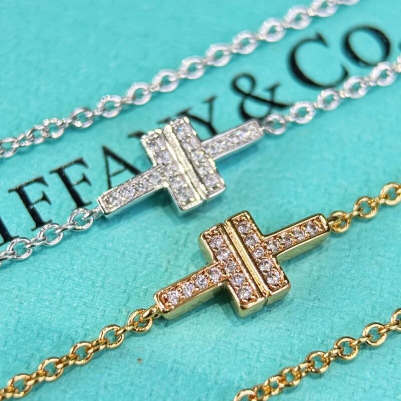 ☀️Tiffany&co 蒂芙尼 双层双T满钻手链 ☀️ - Image 8