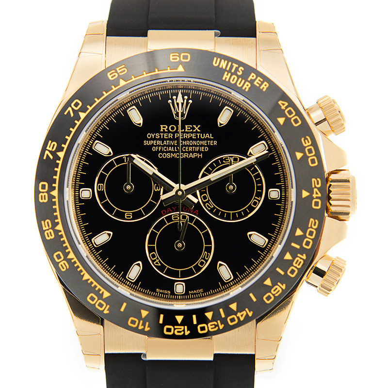 ROLEX 劳力士 迪通拿 DAYTONA 116518LN-0043/35 黑面 胶带