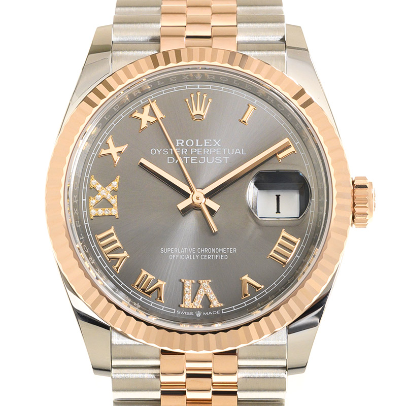 ROLEX 劳力士 恒动日志型 DATEJUST 126231-0023 石板灰色 镶钻18K金罗马数字VI及IX