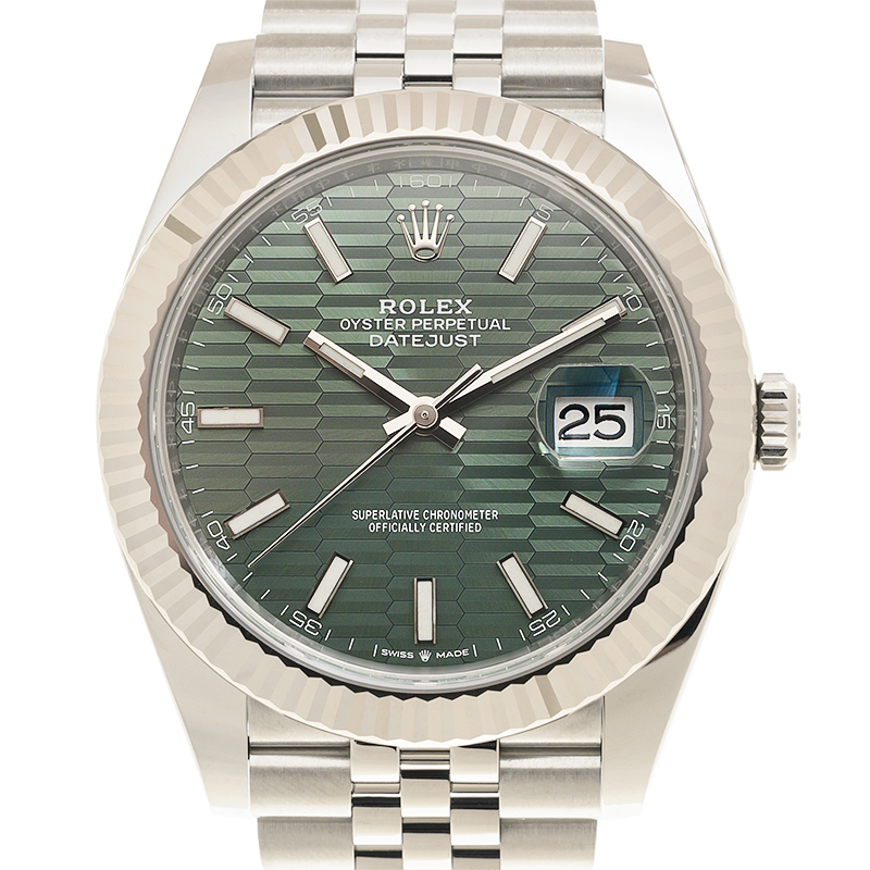 ROLEX 劳力士 恒动日志型 DATEJUST 126334-0030 薄荷绿色坑纹图案