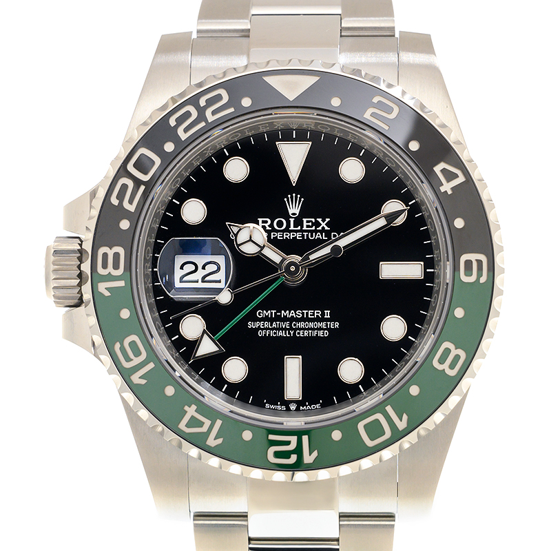 ROLEX 劳力士 格林尼治型 II GMT-MASTER II 126720VTNR-0001 左的 蚝式表带 左的 左撇子 绿黑圈 雪碧 SPRITE