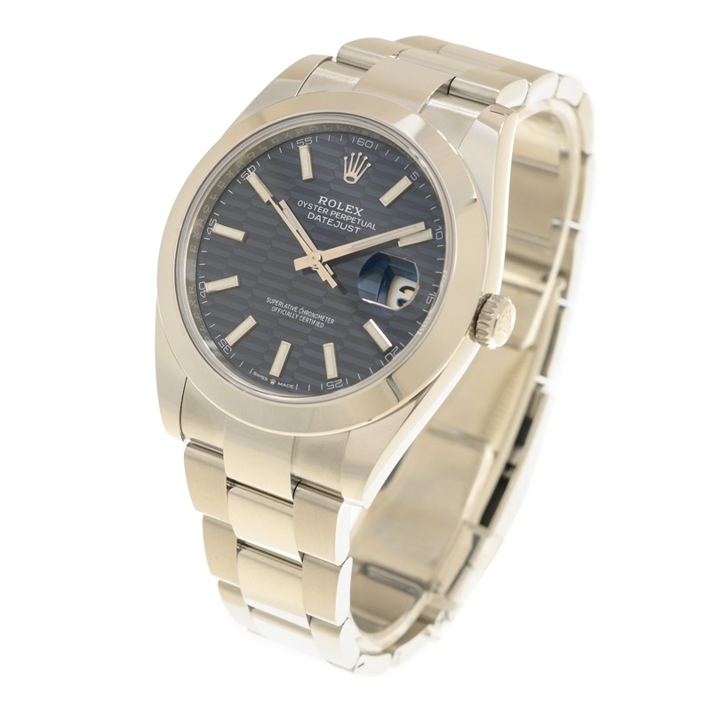 ROLEX 劳力士 恒动日志型 DATEJUST 126300-0023 亮蓝色坑纹图案