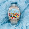20230811143017_6112.jpg ROLEX 劳力士 蚝式恒动型 OYSTER PERPETUAL 124300-0008 蒂芙尼蓝 绿松石蓝 庆典图案 彩色气泡