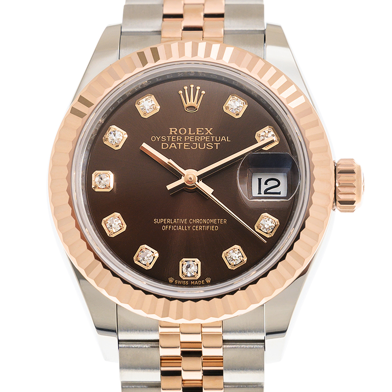 ROLEX 劳力士 女装日志型 LADY DATEJUST 镶钻巧克力色表面 CHOCOLATE SET WITH DIAMONDS 279171-0011 镶钻巧克力色