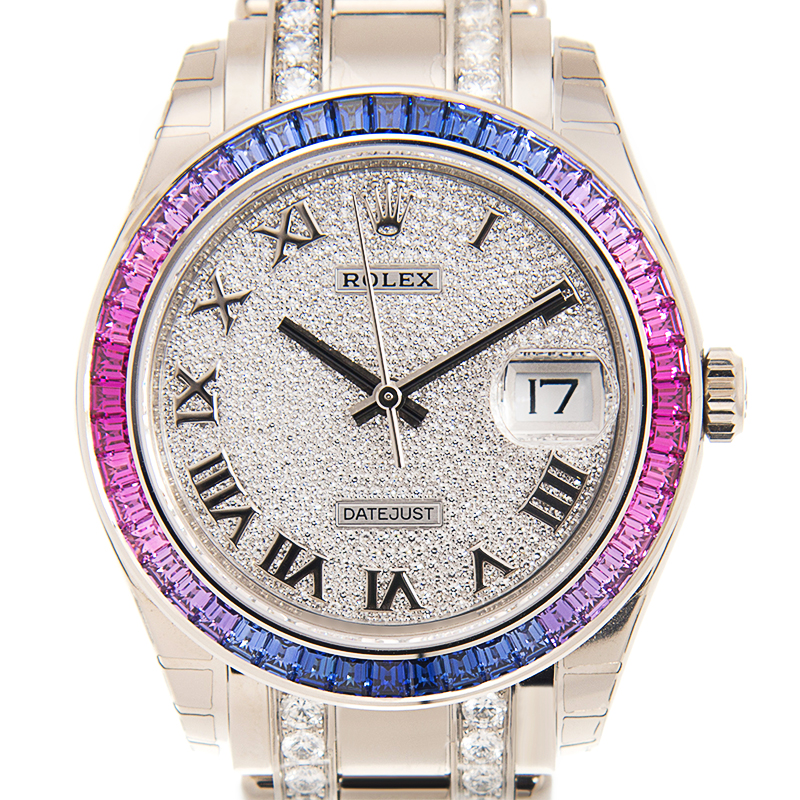 ROLEX 劳力士 恒动日志型 DATEJUST PEARLMASTER 39 86349SAF 渐变色，方钻，彩虹圈