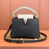 LV Capucines 迷你黑配灰粉金